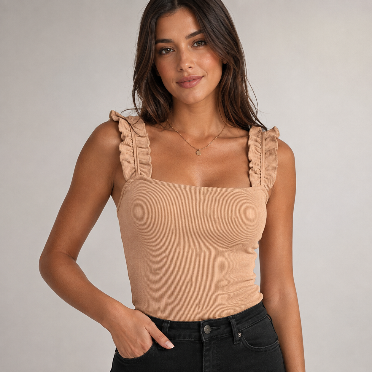 Lacy Ruffle Tank