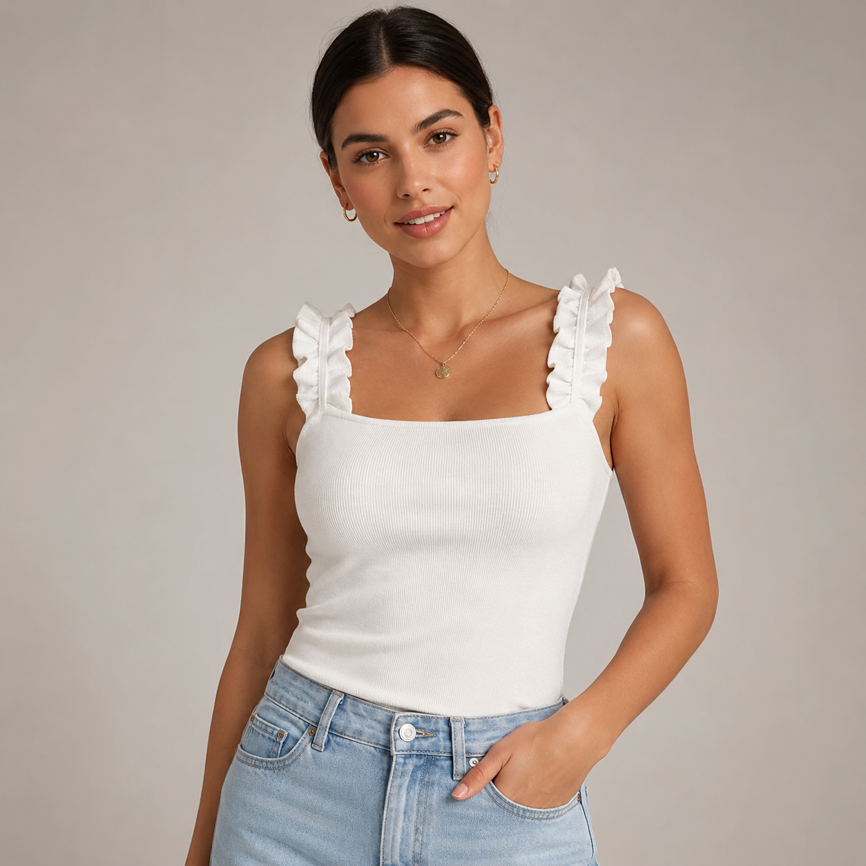 Lacy Ruffle Tank