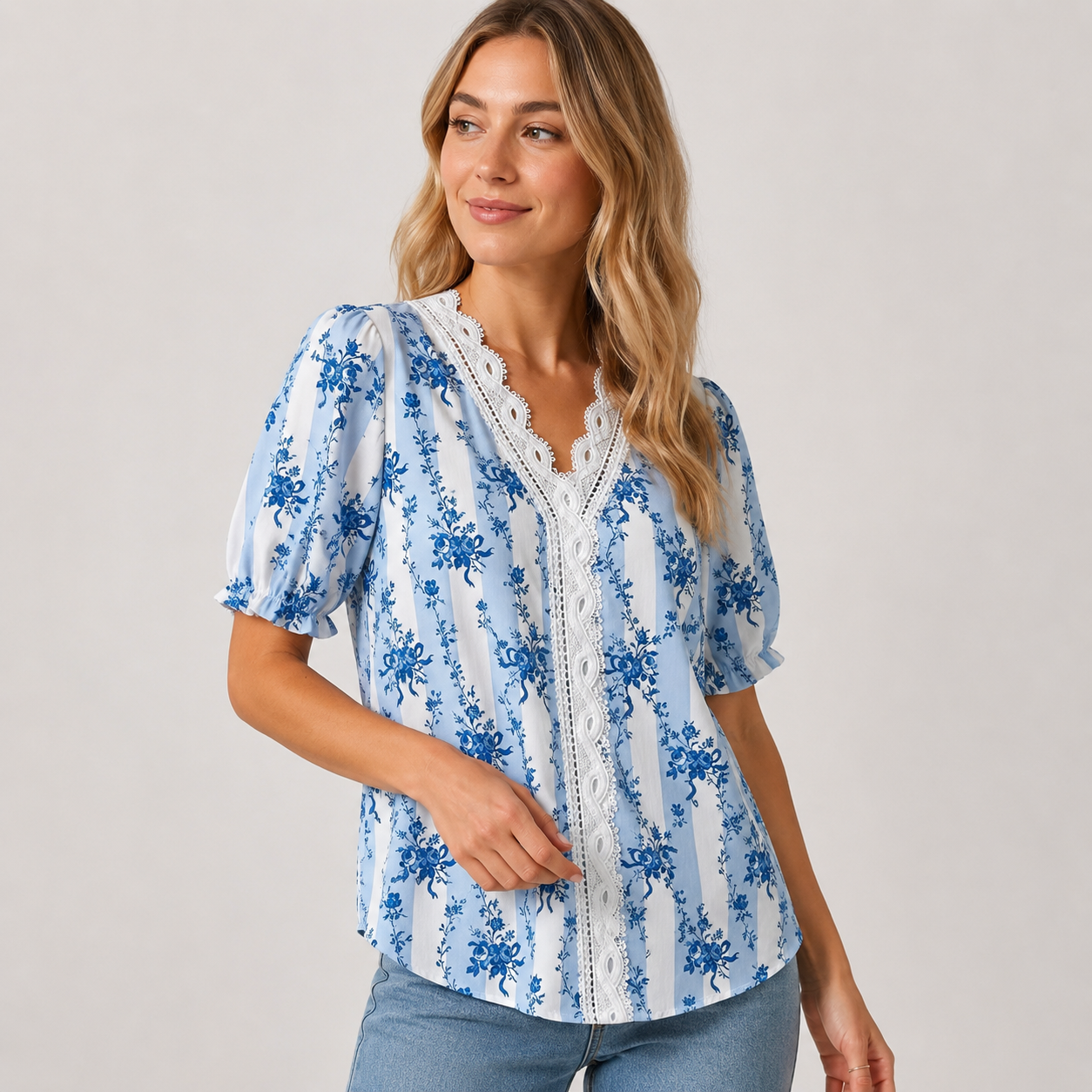 Floral Button Down Blouse