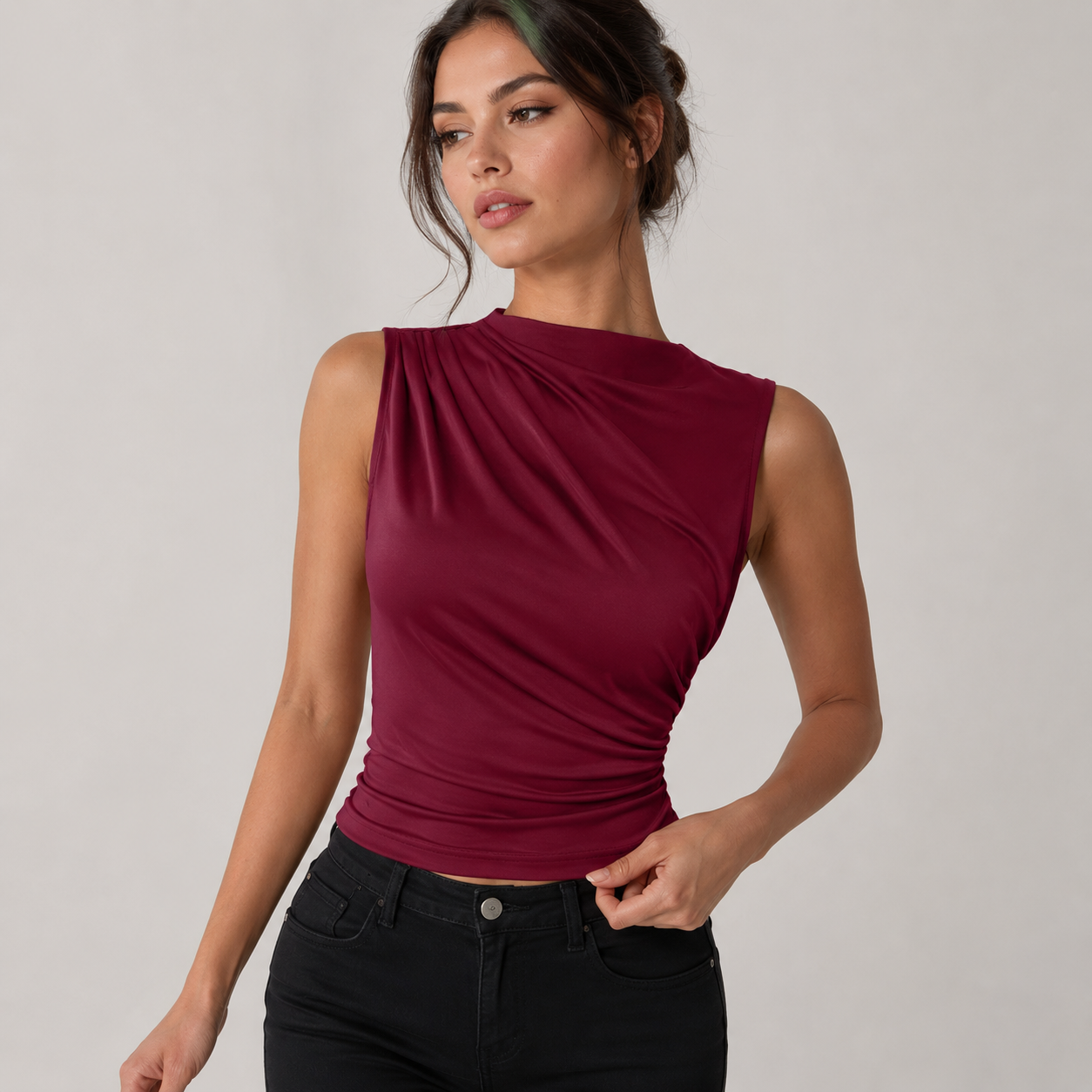 Mock Neck Top