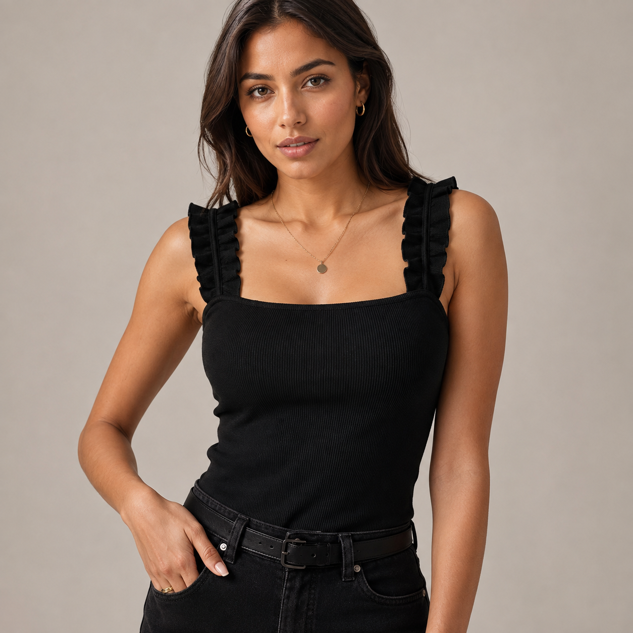 Lacy Ruffle Tank