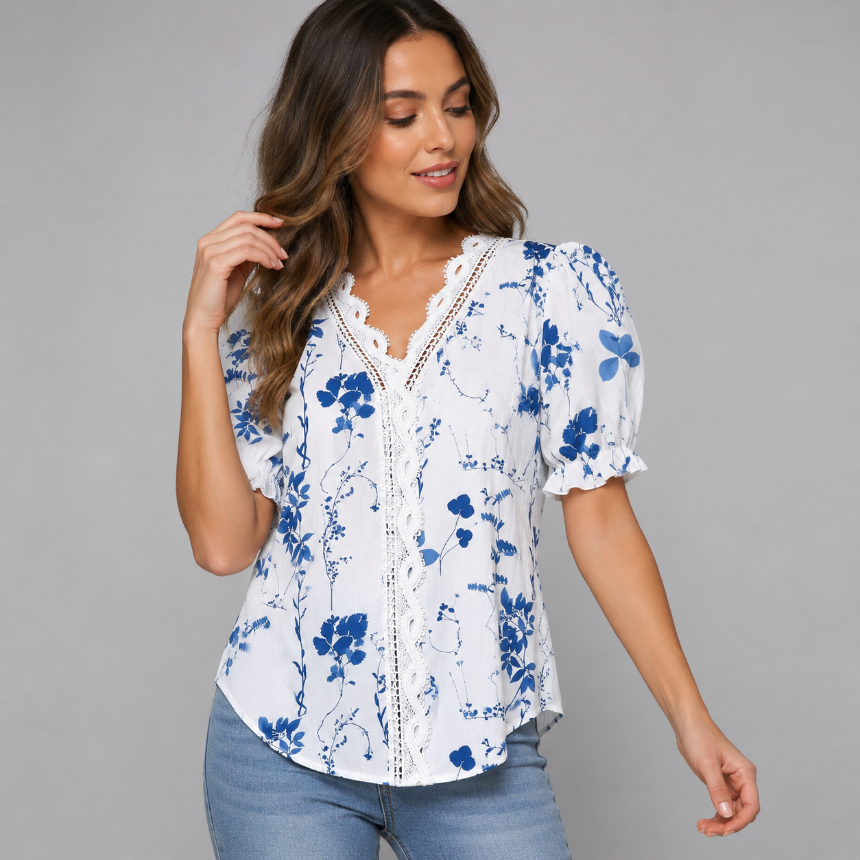 Floral Button Down Blouse