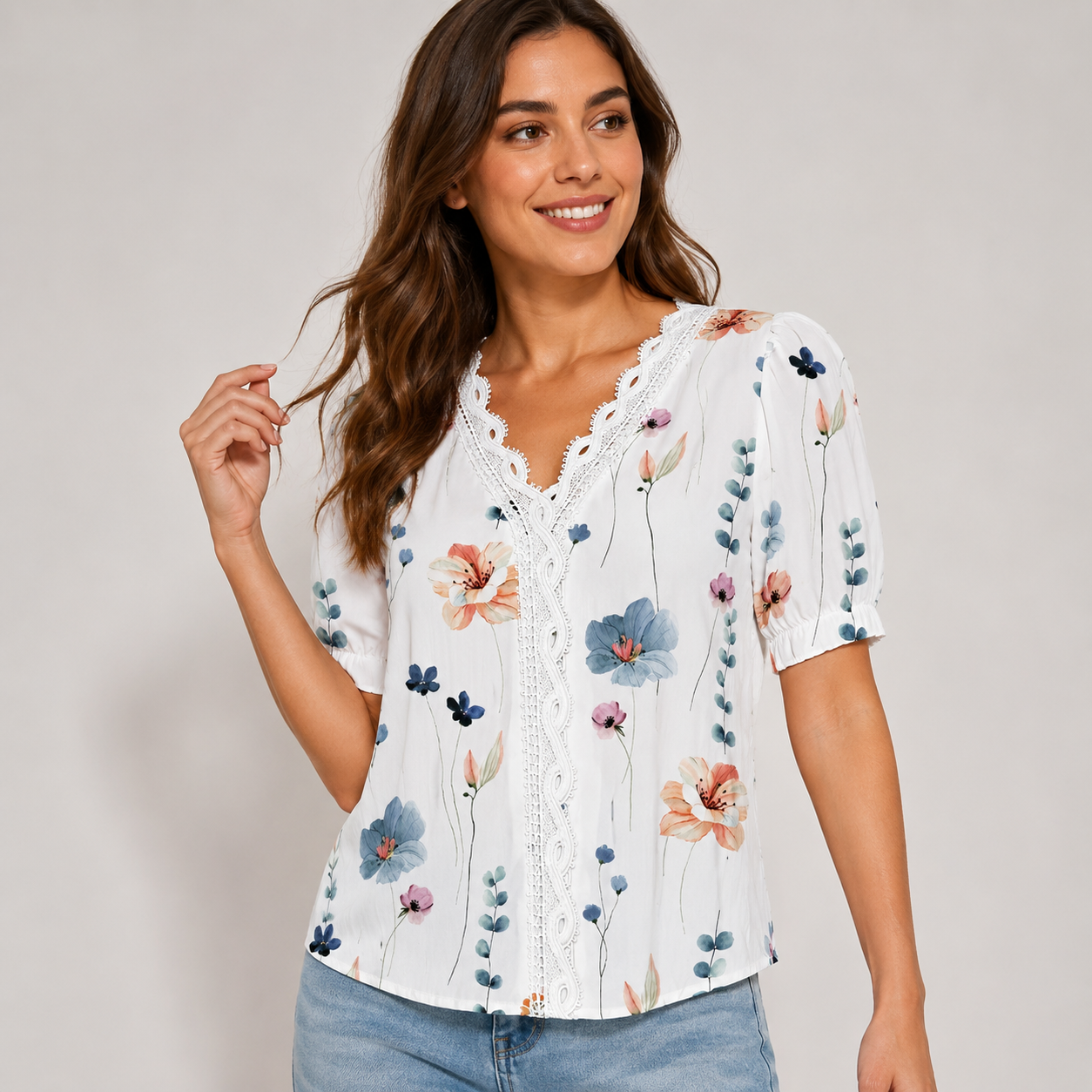 Floral Button Down Blouse