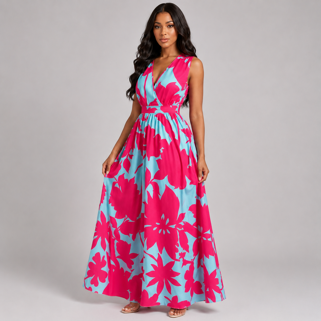 Tropical Floral Maxi Dress