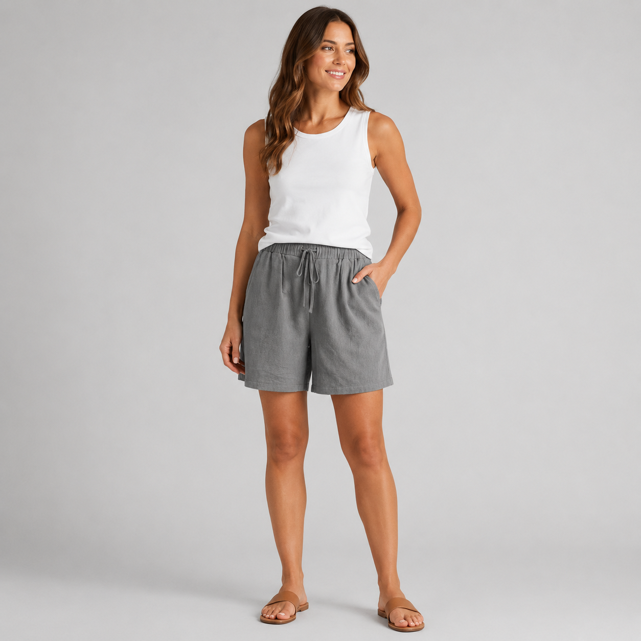 Linen Draw String Shorts